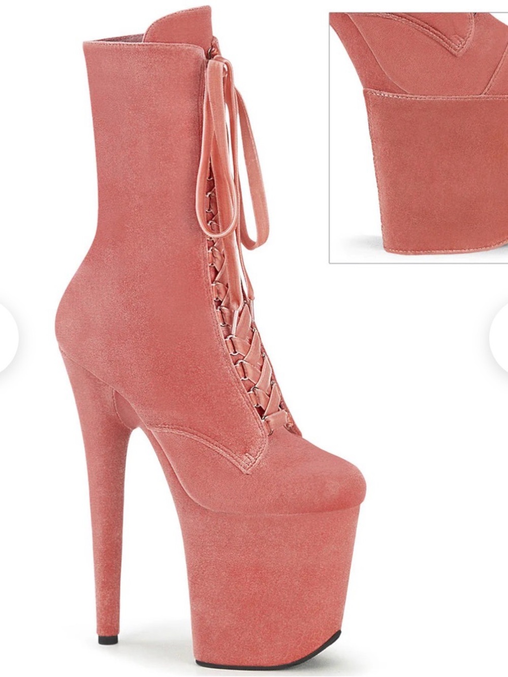 Pleaser Flamingo- Velvet/Blush